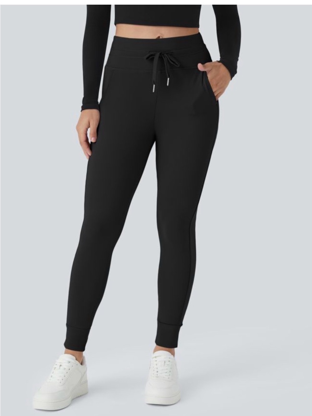 NWT Halara SoftlyZero Plush High Waisted Drawstring Full Length Joggers Size L